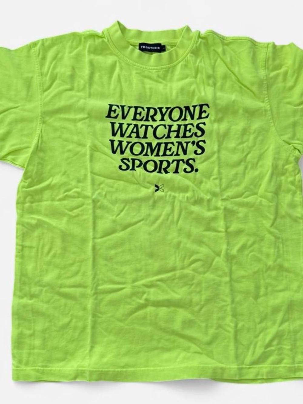 New TOGETHXR Neon Green Graphic Tee - Everyone Watches Women's Sports L